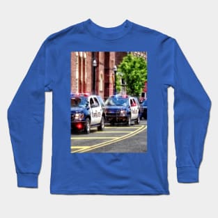 Line of Police Cars Long Sleeve T-Shirt